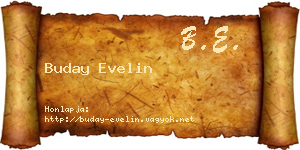 Buday Evelin névjegykártya